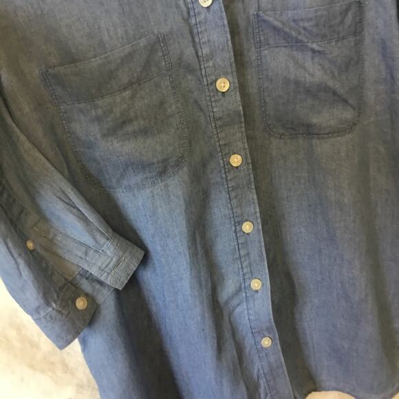 Loft Light Blue Long Sleeve Button Shirt - Picture 4 of 8